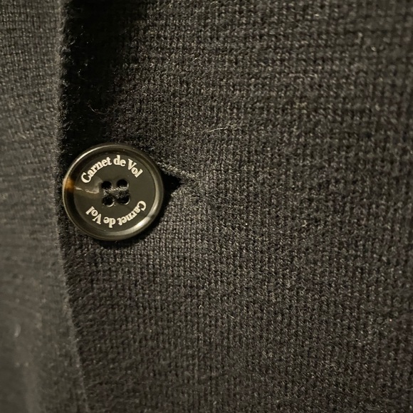 Throwback CARNET DE VOL 2-Button Cotton Knit Cardigan with Lapels - Mens M - Picture 5 of 9